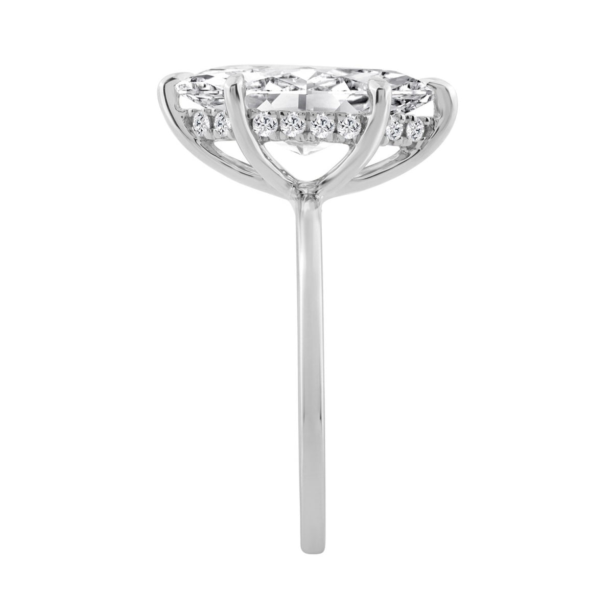 14K WHITE GOLD 3 1/6CT MARQUISE DIAMOND LADIES RING (CENTER STONE MARQUISE DIAMOND 3.00CT)