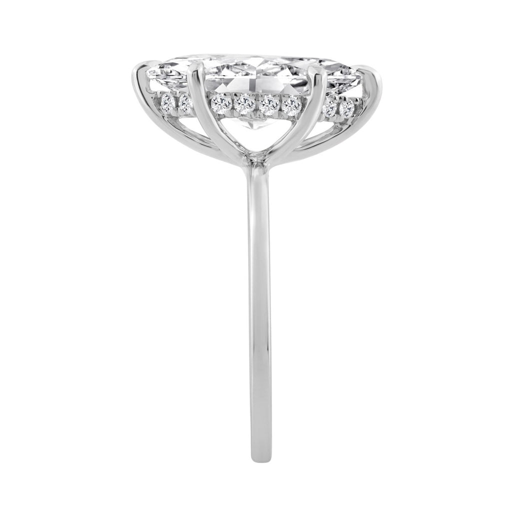 14K WHITE GOLD 3 1/6CT MARQUISE DIAMOND LADIES RING (CENTER STONE MARQUISE DIAMOND 3.00CT)