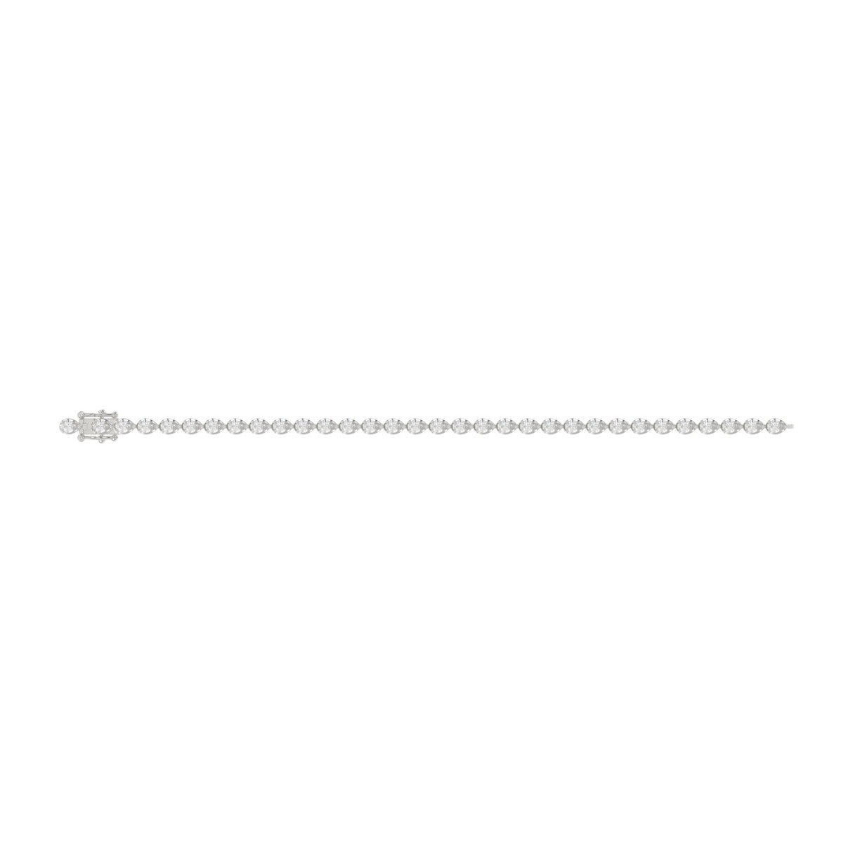 Elegant Pear Shape Diamond Ladies Tennis Bracelet in 14K White Gold 3 1/2CT (Color F-G -Clarity VS1/VS2)