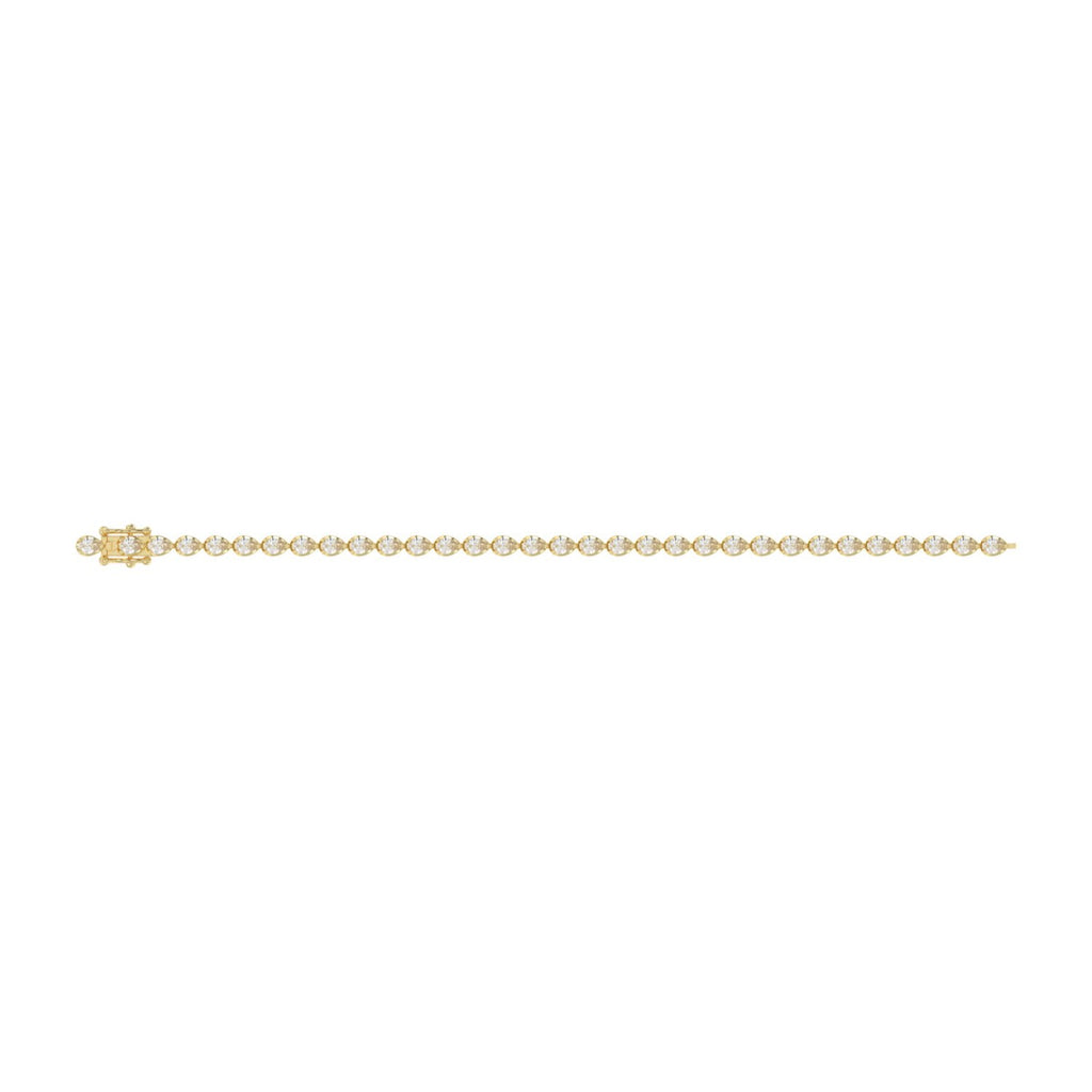 Elegant Pear Shape Diamond Ladies Tennis Bracelet in 14K Yellow Gold 3 1/2CT (Color F-G -Clarity VS1/VS2)
