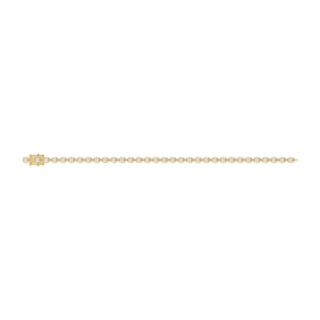 Elegant Pear Shape Diamond Ladies Tennis Bracelet in 14K Yellow Gold 3 1/2CT (Color F-G -Clarity VS1/VS2)