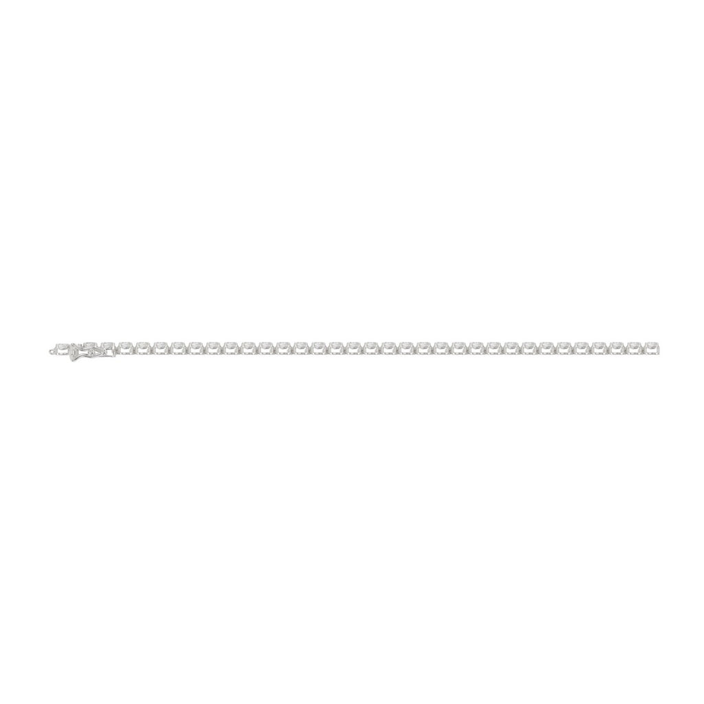 Fancy Oval Shape Diamond Ladies Tennis Bracelet in 14K White Gold 4CT (Color F-G -Clarity VS1/VS2)