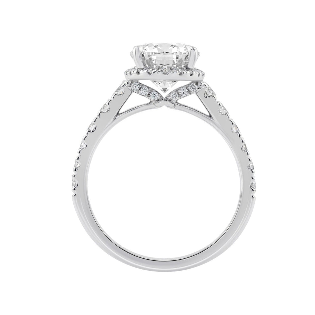 14K White Gold 4 3/4Ct Oval Cut Lab-Grown Diamond Engagement Ring With Hidden Halo Round & Oval Bridal Ring Set For Women 4Ct Oval Center Stone (Color F-G -Clarity Vs1/Vs2)