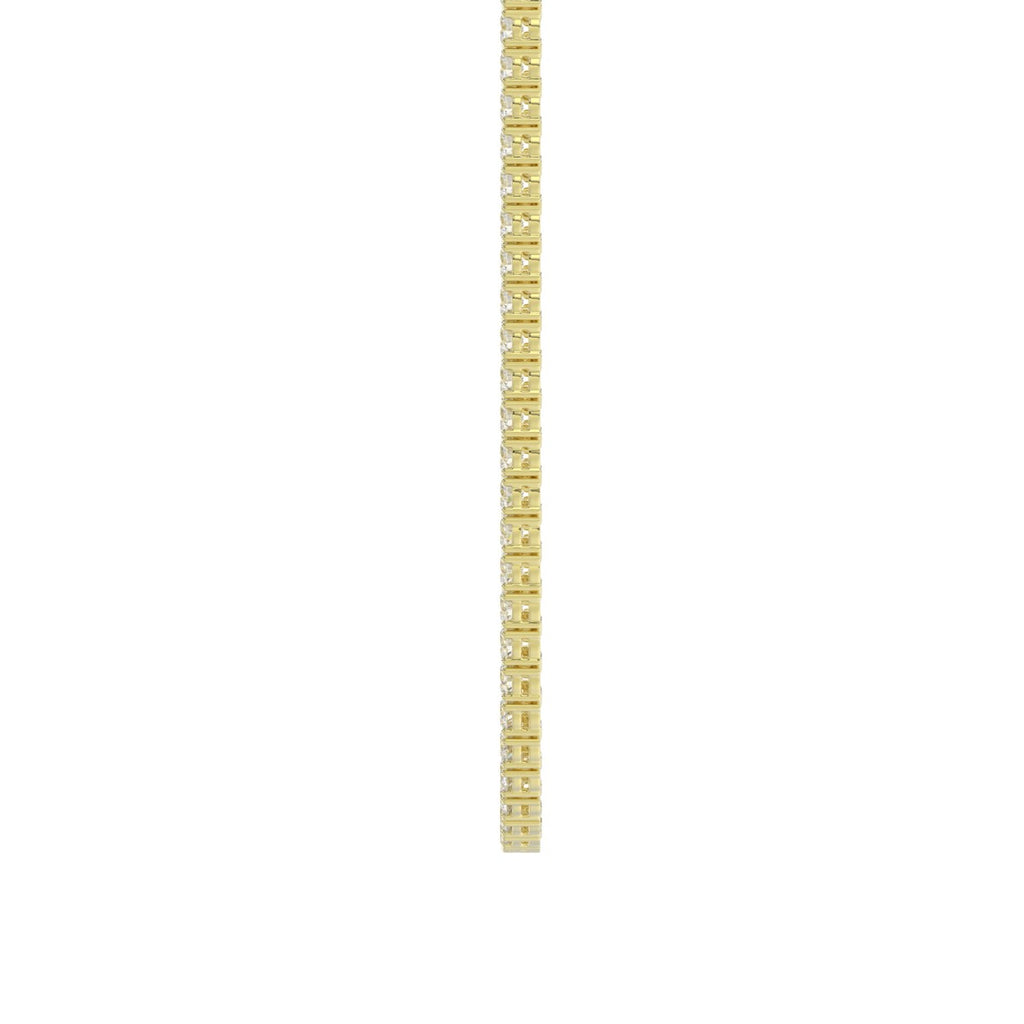 14K YELLOW GOLD 6 7/8CT 16" ROUND DIAMOND LADIES TENNIS NECKLACE