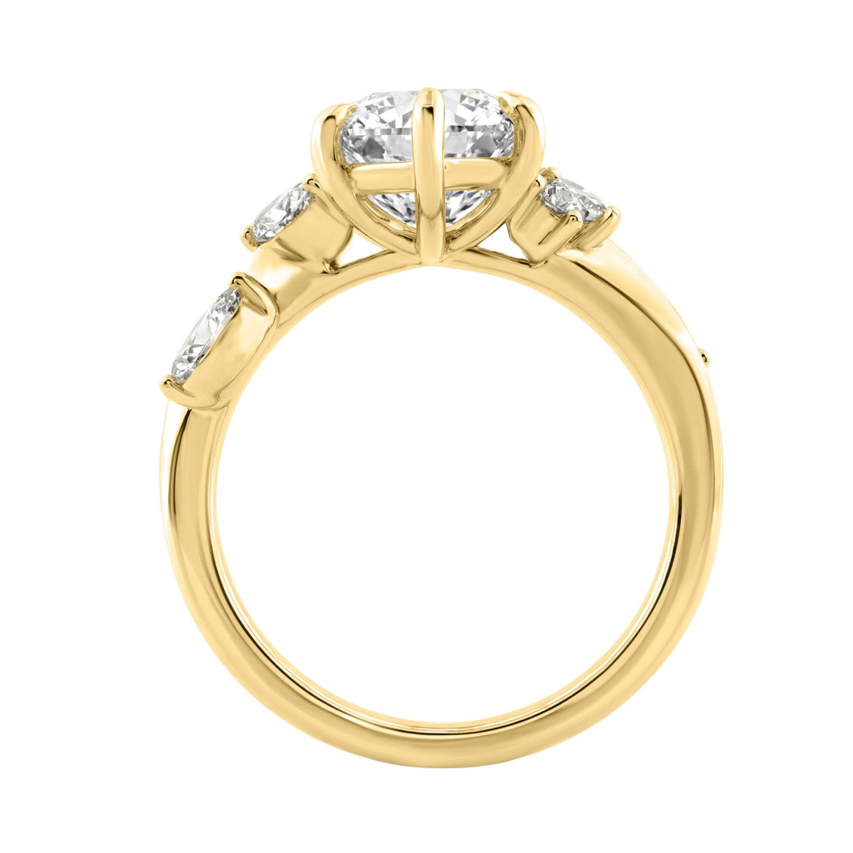 14K Yellow Gold 5 1/2Ct Lab-Grown Diamond Engagement Ring For Women 5Ct Marquise Center Stone With Round Side Stones, Luxury Bridal Ring (Color F-G -Clarity Vs1/Vs2)