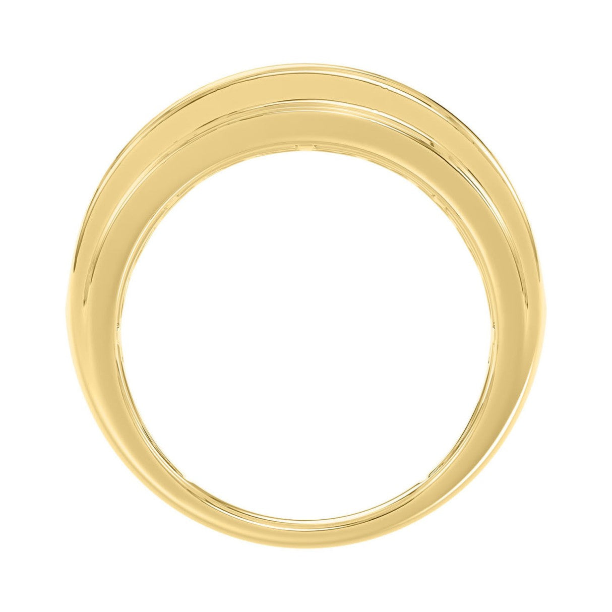 Elegant 14K Yellow Gold 3.00Ct Men's Round Cut Lab Grown Diamond Band