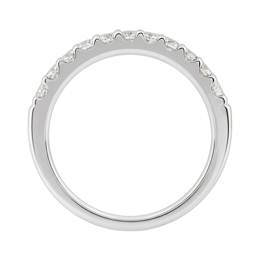 14K White Gold 1/2Ct Men's Round Cut Lab Grown Diamond Fashion Band