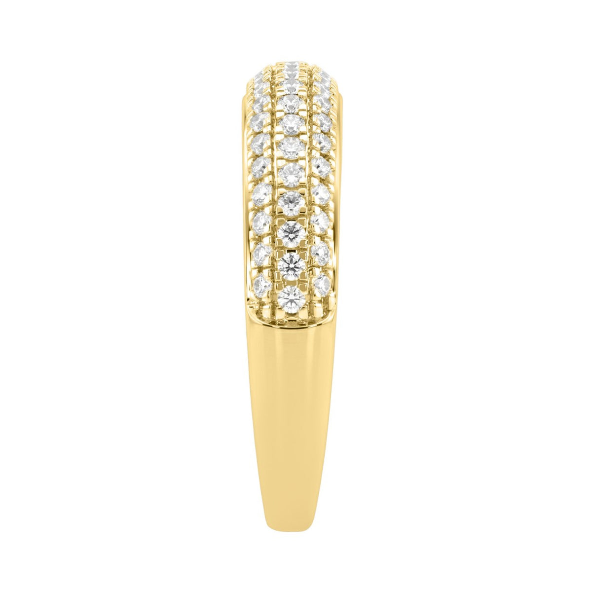 Luxury 14K Yellow Gold 1/2Ct Round Diamond Band For Women Elegant Wedding Or Anniversary Ring